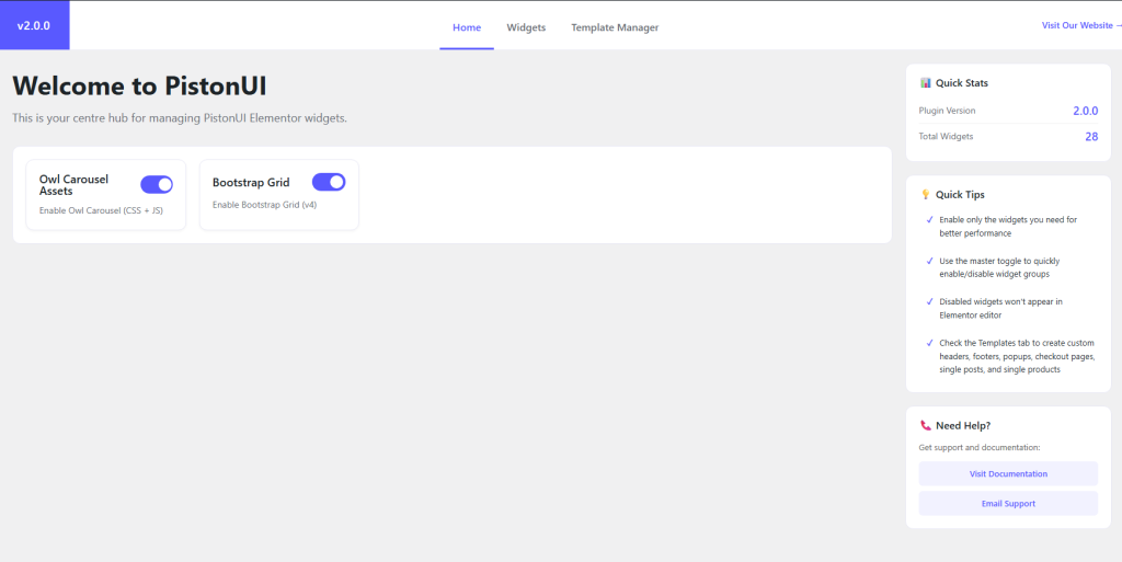 welcome screen